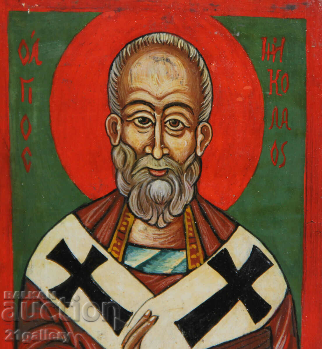 Hand painted icon of Saint Nicholas the Wonderworker - 5 Hand painted icon of Saint Nicholas the Wonderworker - 5