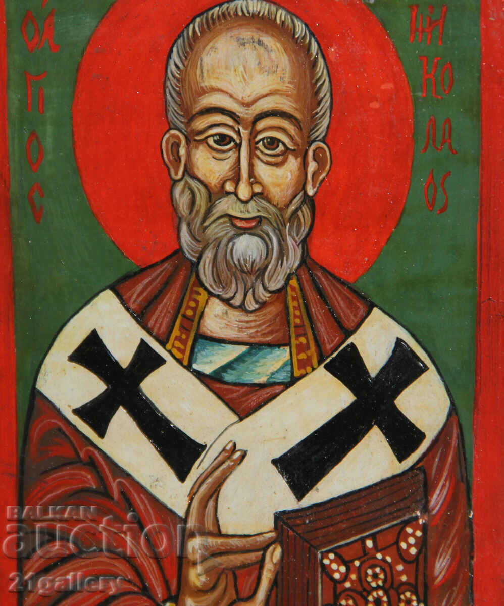 Hand painted icon of Saint Nicholas the Wonderworker - 6 Hand painted icon of Saint Nicholas the Wonderworker - 6