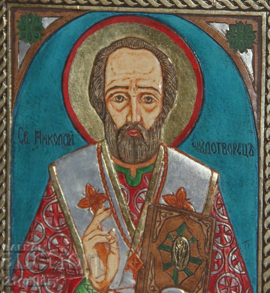 Hand painted icon of Saint Nicholas the Wonderworker - 5 Hand painted icon of Saint Nicholas the Wonderworker - 5