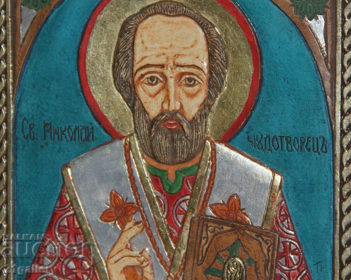 Hand painted icon of Saint Nicholas the Wonderworker - 7 Hand painted icon of Saint Nicholas the Wonderworker - 7