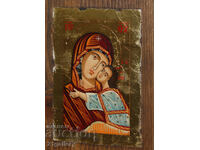 Hand-painted icon of the Holy Mother of God with the Child