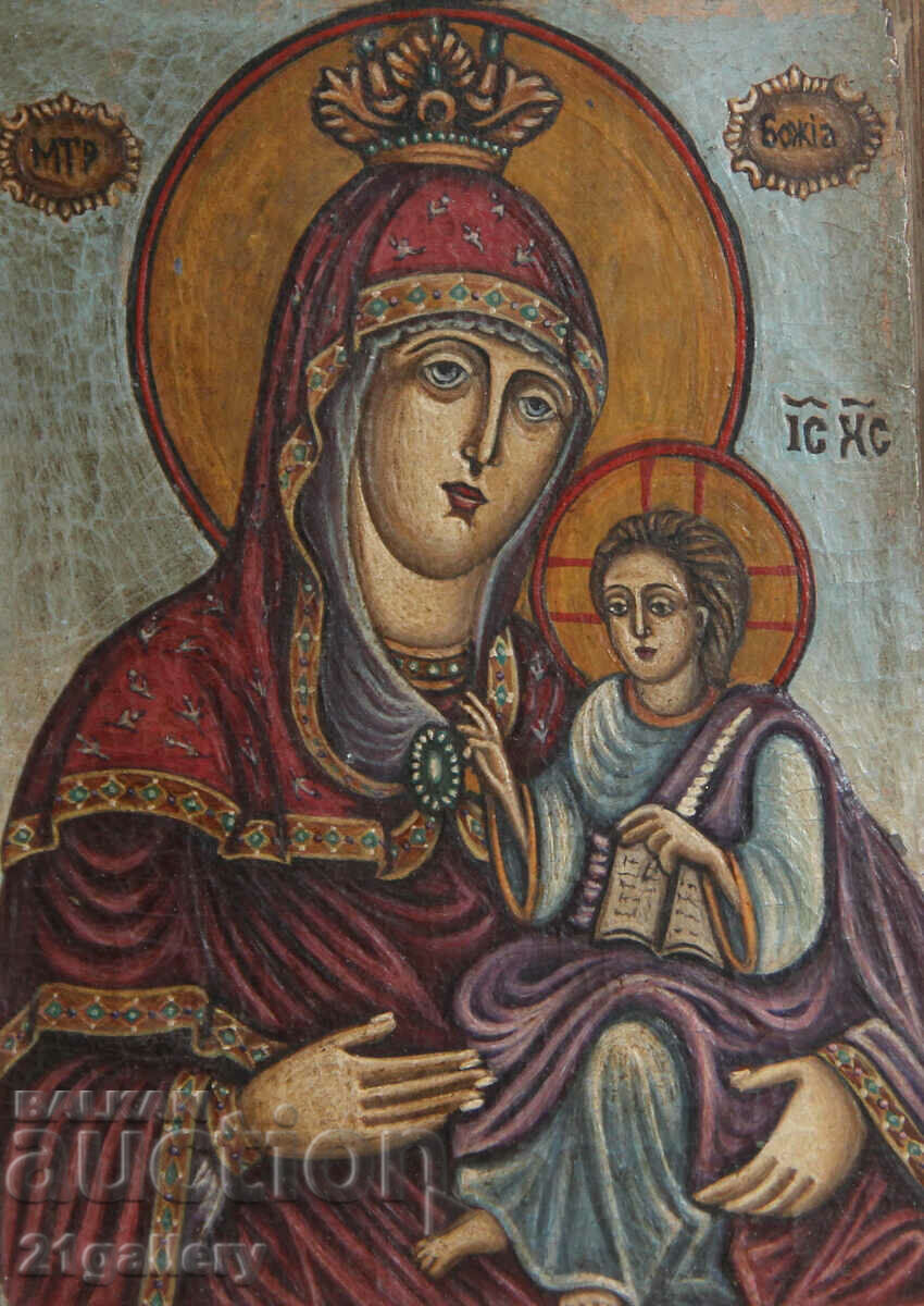 Χειροποίητη εικόνα της Παναγίας με το Παιδί με τιμή 250.00 BGN | € 127.82