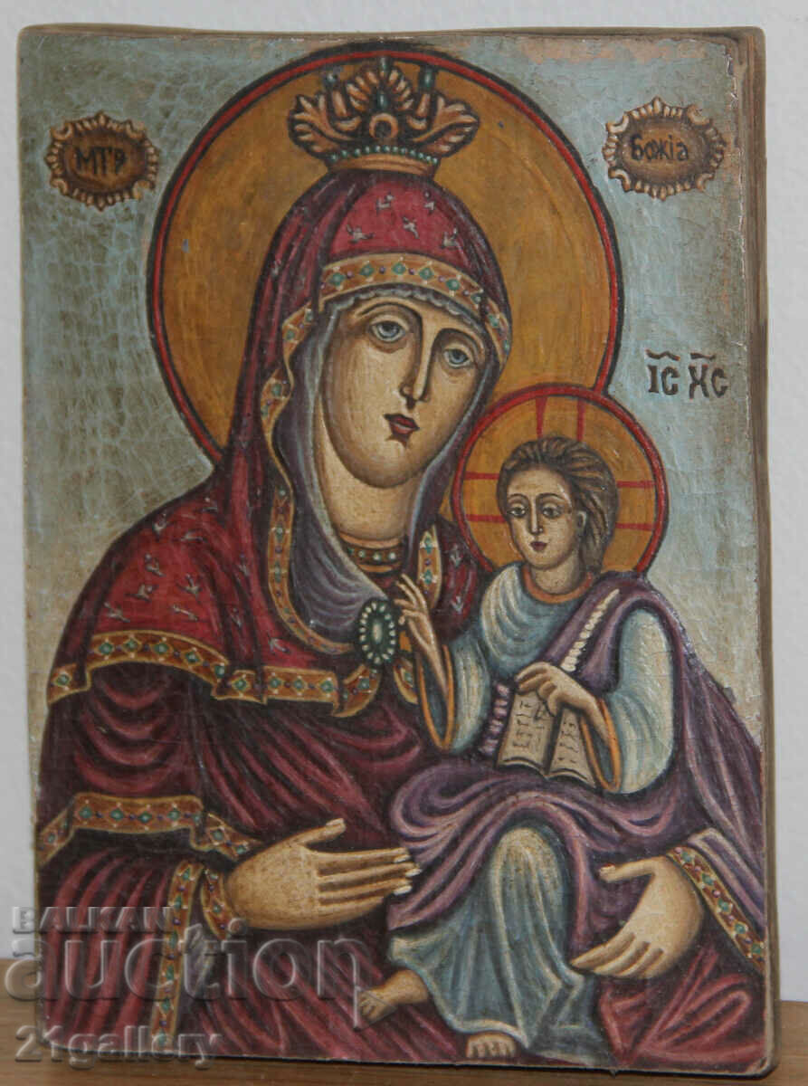 Δημοπρασία Χειροποίητη εικόνα της Παναγίας με το Παιδί