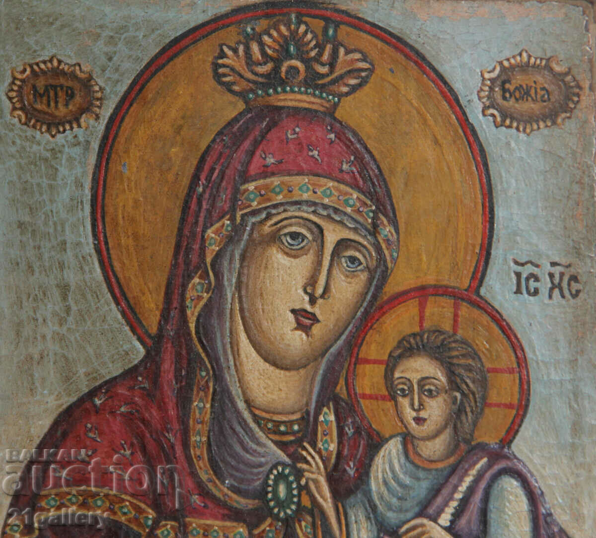 Παράδοση Χειροποίητη εικόνα της Παναγίας με το Παιδί