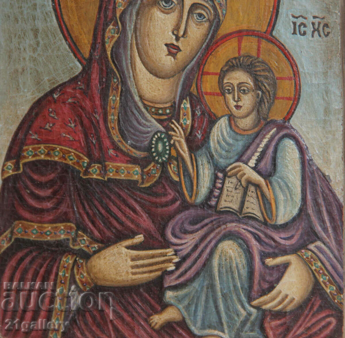 Χειροποίητη εικόνα της Παναγίας με το Παιδί - 6
