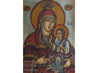 Hand-painted icon of the Holy Mother of God with the Child