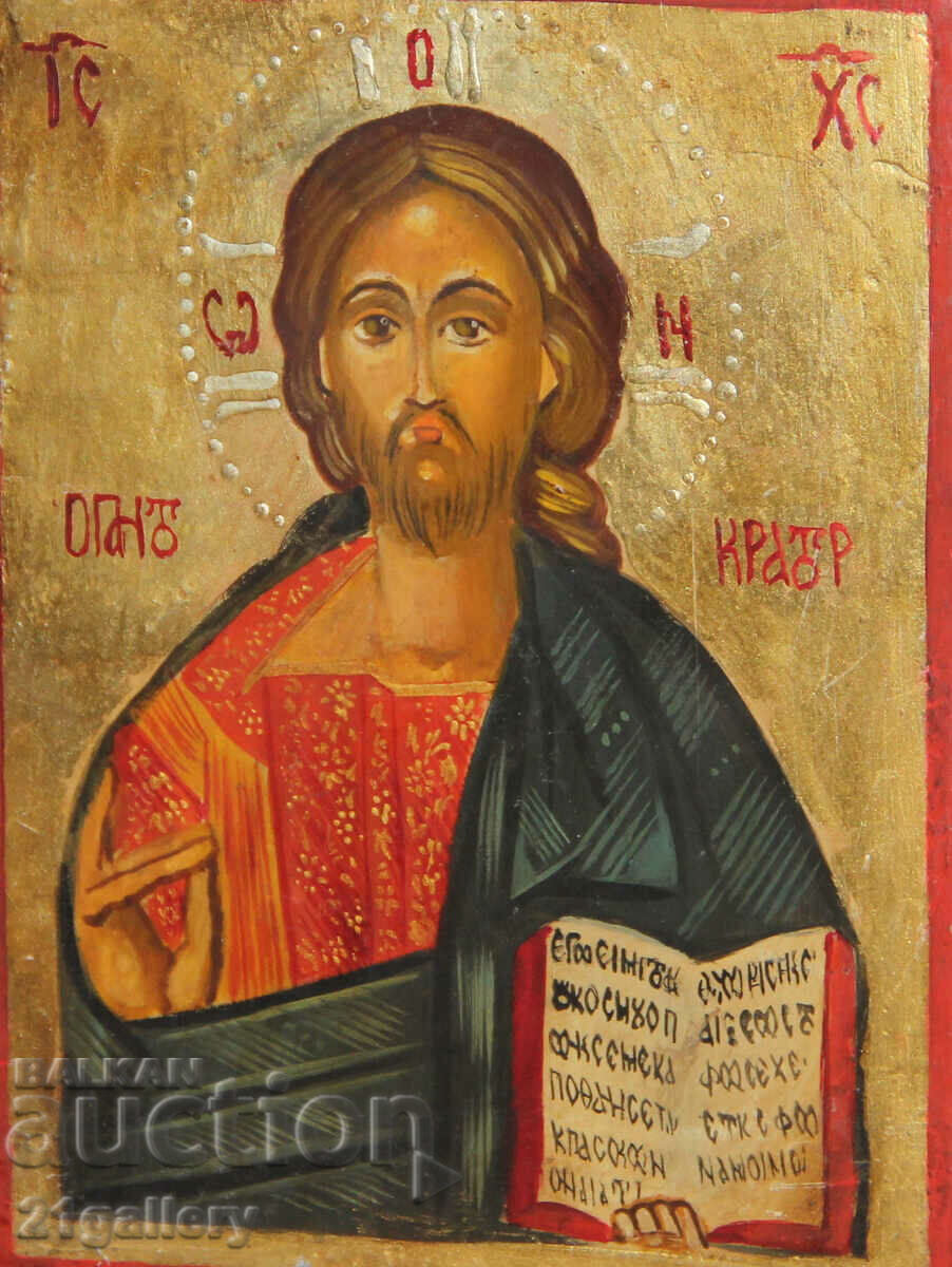 Χειροποίητη εικόνα Ιησού Χριστού Παντοκράτορα με τιμή 200.00 BGN | € 102.26