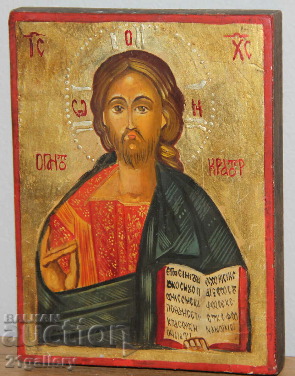 Χειροποίητη εικόνα Ιησού Χριστού Παντοκράτορα - 5