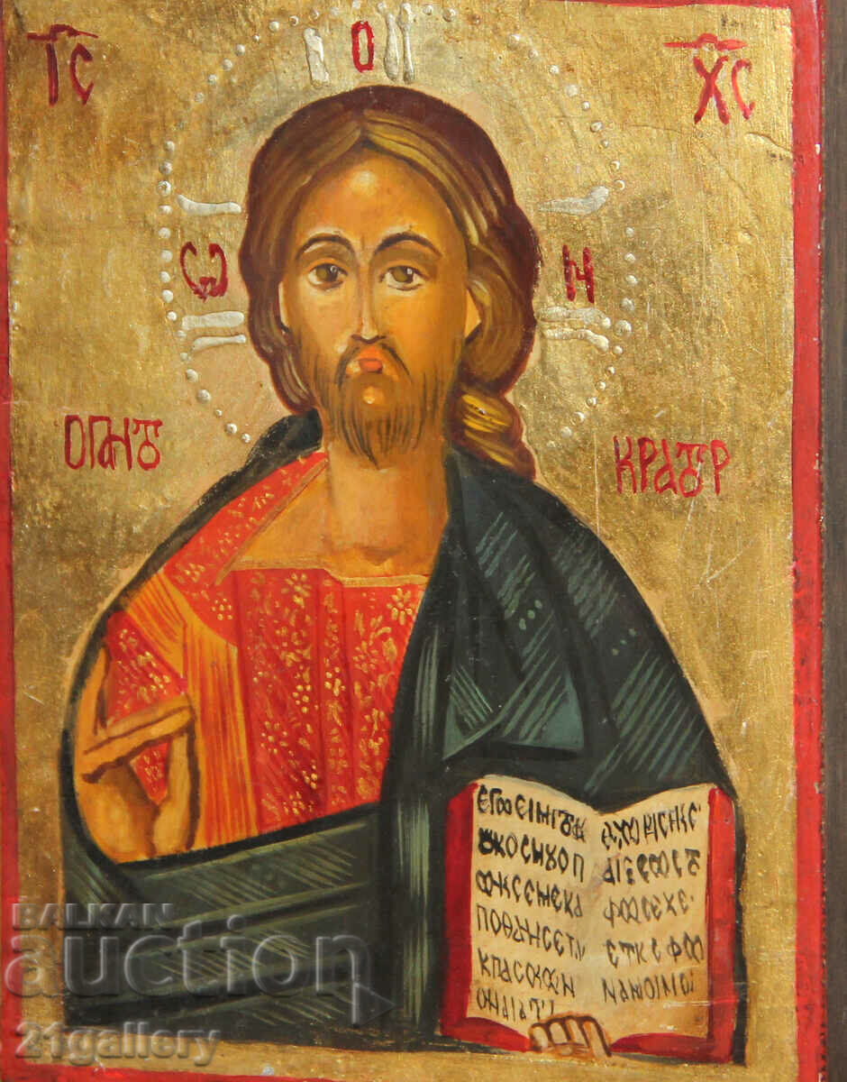 Χειροποίητη εικόνα Ιησού Χριστού Παντοκράτορα