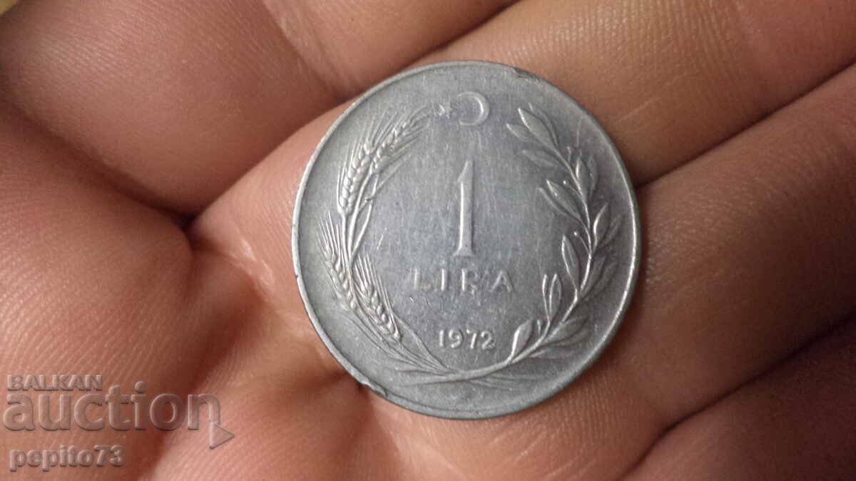 Turkey 1 Lira, 1972