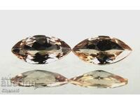 2 pcs SMOKY QUARTZ - MARQUIS - BRAZIL - 1.65 CARAT (301)