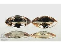 2 τμχ SMOKY QUARTZ - MARQUIS - BRAZIL - 1,65 CARAT (301)