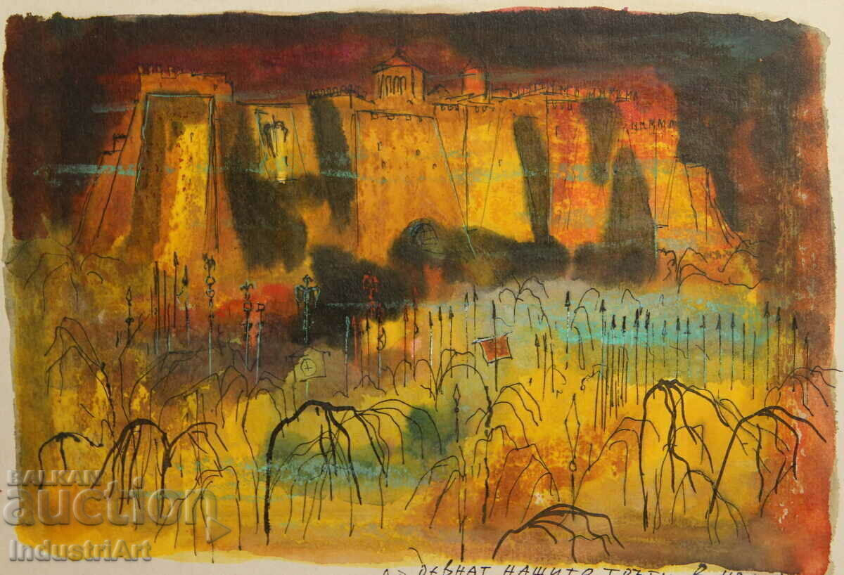 Project for theater decor Boris Ahchiyski 1977 signed - 7