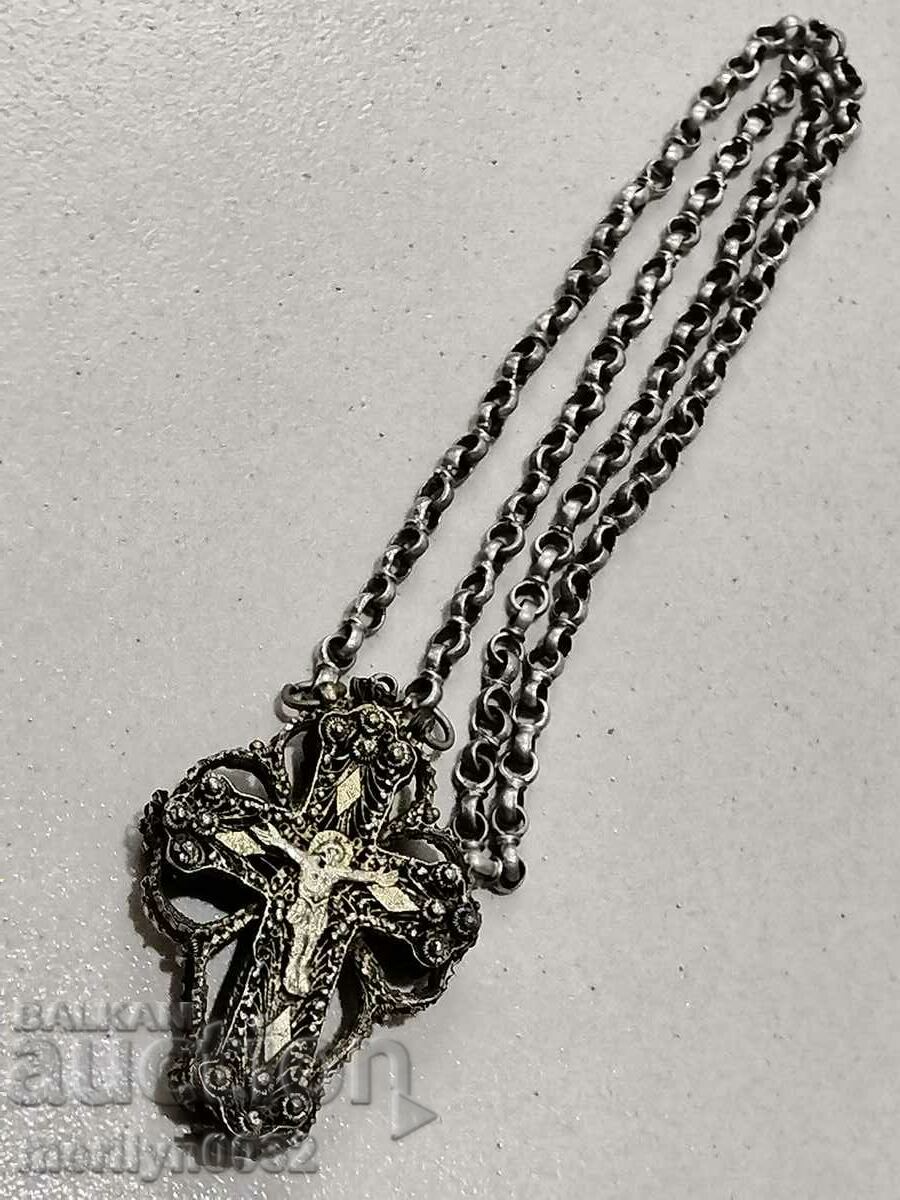 Cruce voievodala pentru gat, bijuterii din argint, bijuterii UNICA - 5