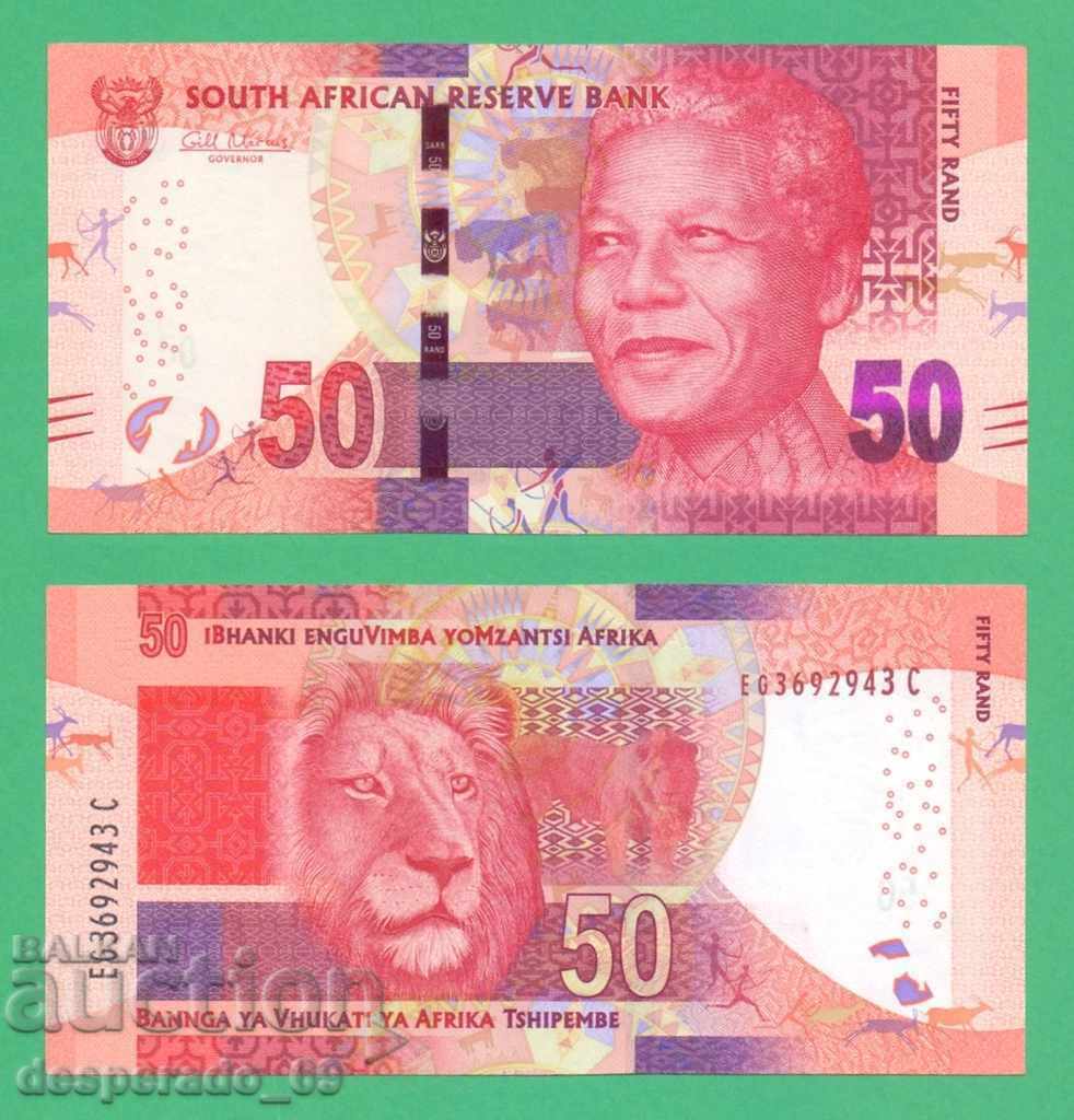 (¯`'•.¸ SOUTH AFRICA 50 RAND 2012 UNC ¸.•'´¯)