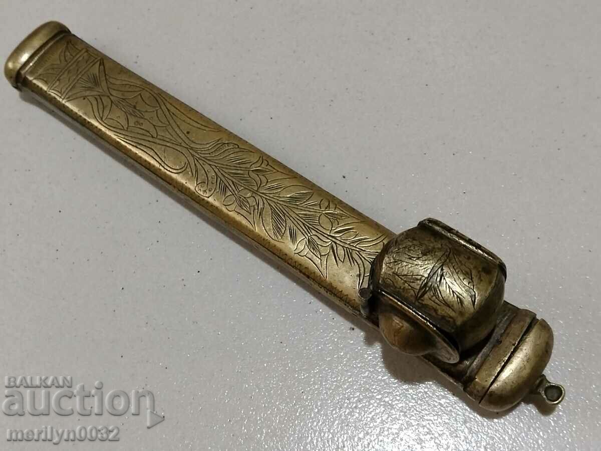 Auction Ottoman divit devit inkwell early 19th in ORIGINAL Auction Ottoman divit devit inkwell early 19th in ORIGINAL
