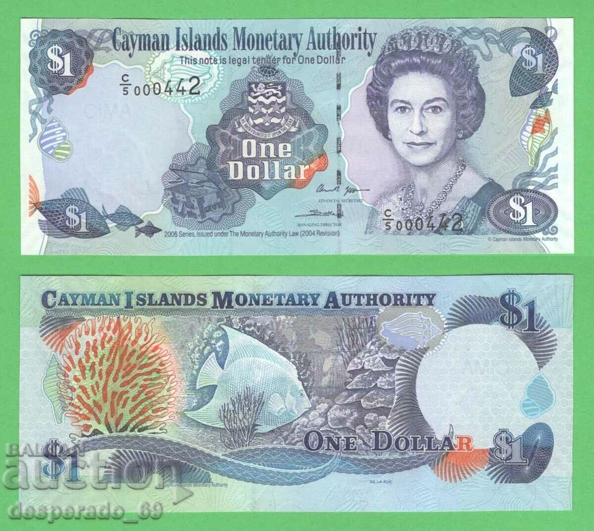 (¯`'•.¸ INSULELE CAYMAN 1 USD 2006 (număr redus) UNC