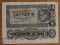 10 KRON 1922, AUSTRIA-UNGARIA