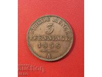 Germania-Prusia-3 pfennig 1856 A-Berlin-extra conservat