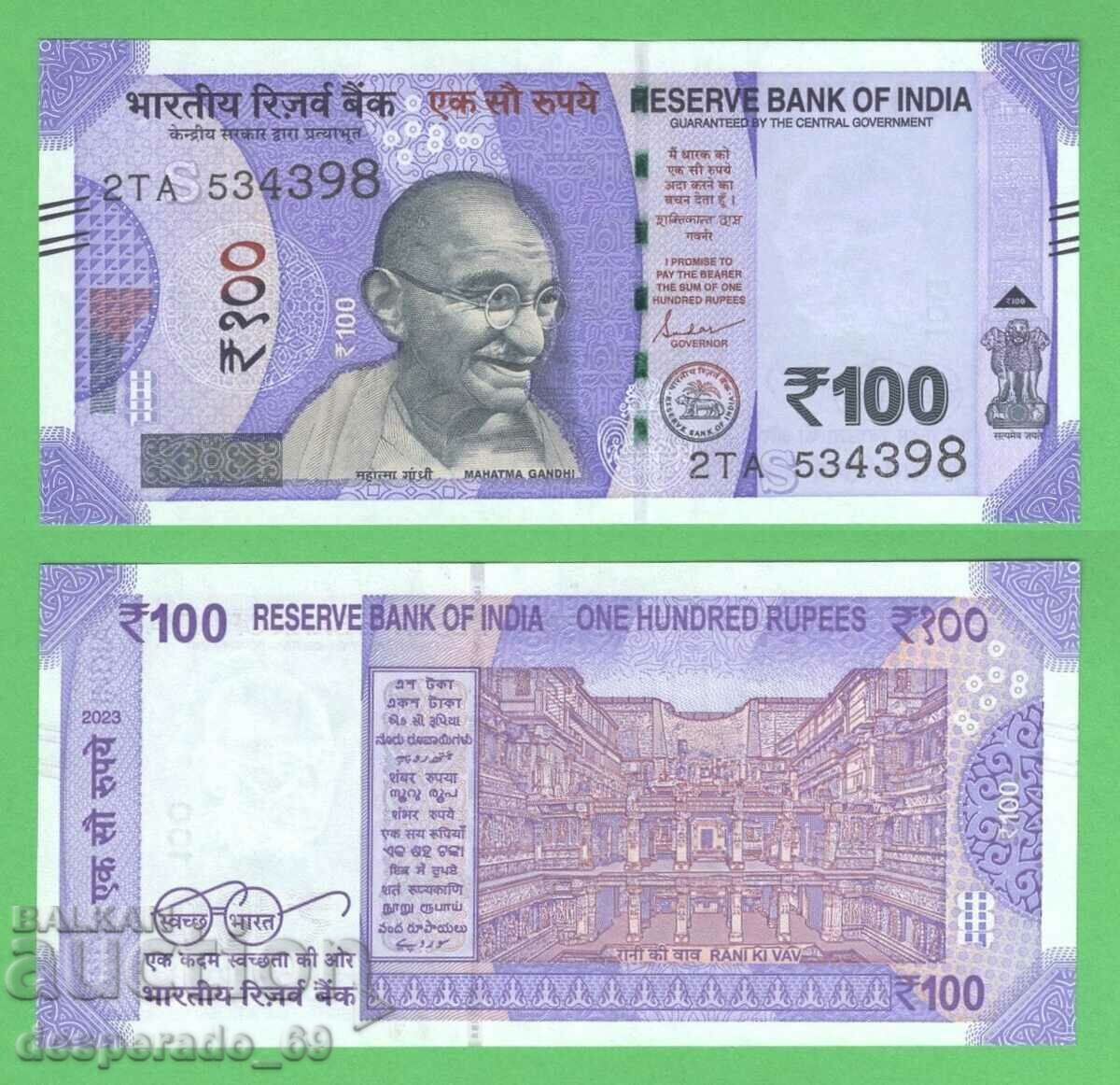 (¯`'•.¸ INDIA 100 Rupii 2023 UNC ¸.•'´¯)