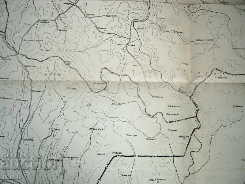 Delivery of Old working topographic map Yambol Yambol District