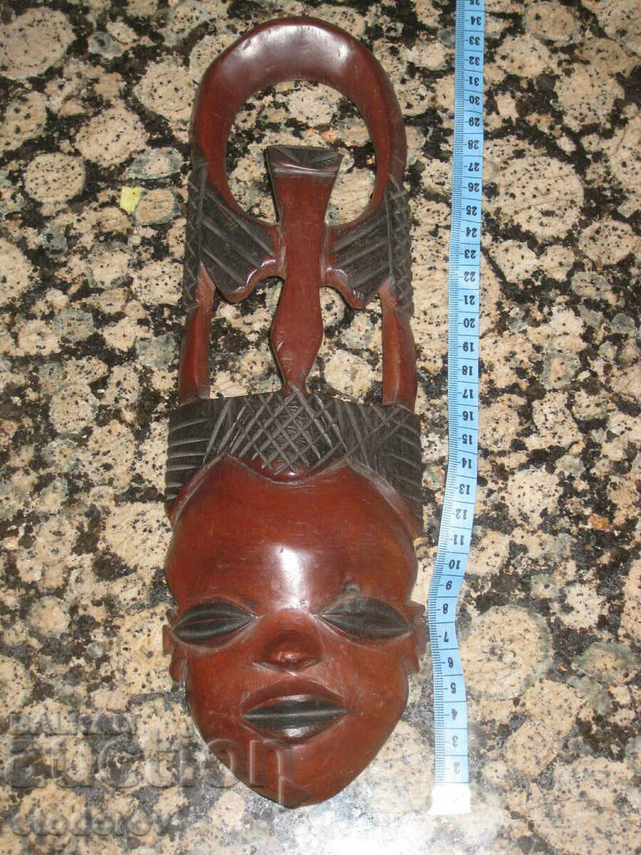 African mahogany mask, openwork carving