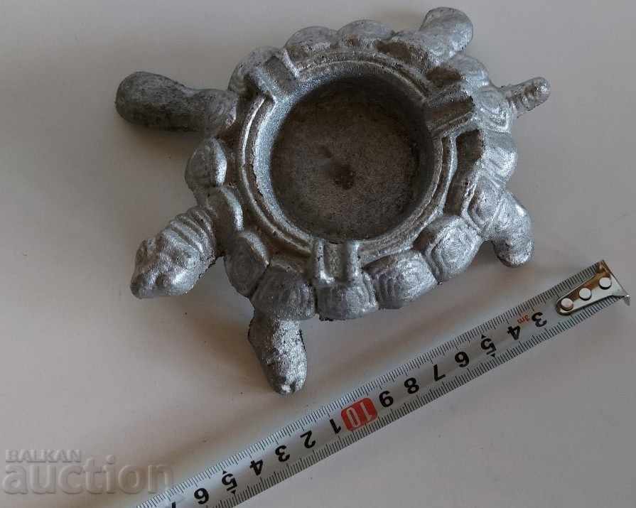Delivery of Rare Old Metal Ashtray Turtle Excellent Delivery of Rare Old Metal Ashtray Turtle Excellent