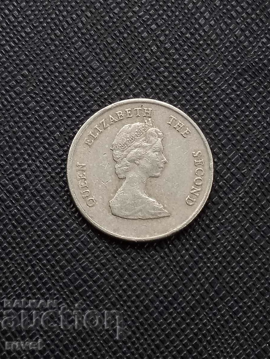 Eastern Caribbean 25 cents 2000 with price 1.80 BGN | € 0.92