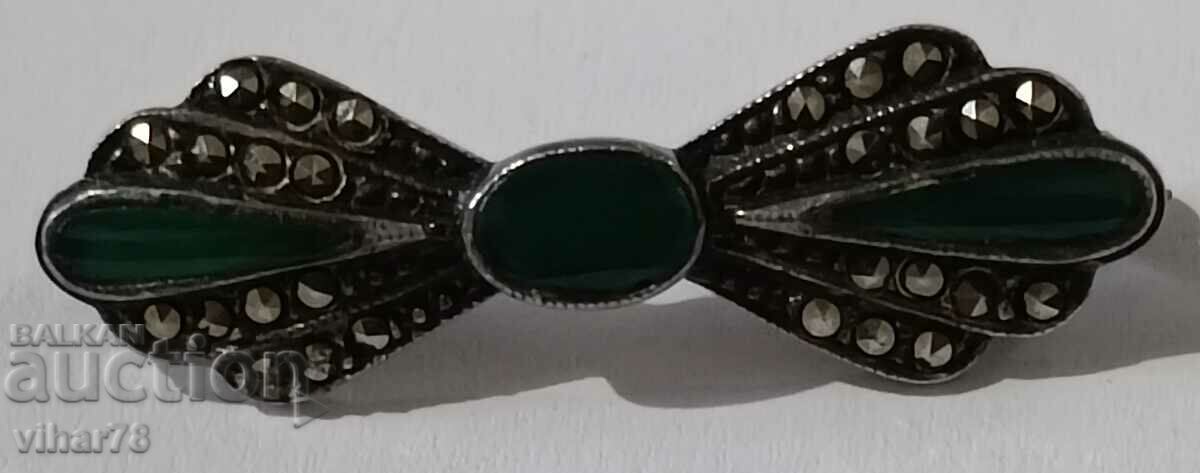 OLD BROWN-SILVER BROOCH - 7 OLD BROWN-SILVER BROOCH - 7