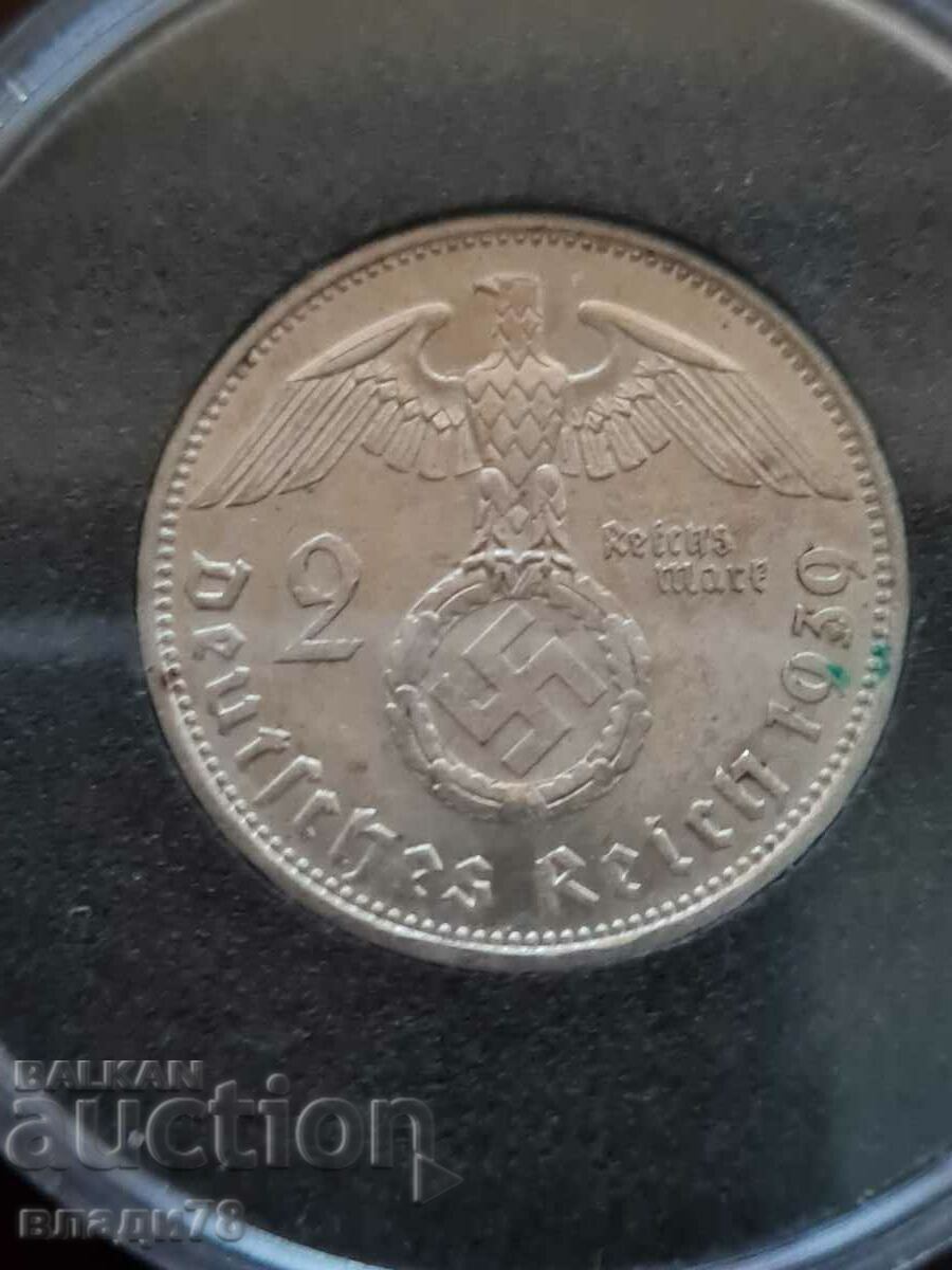 Silver coin 2 marks 1939