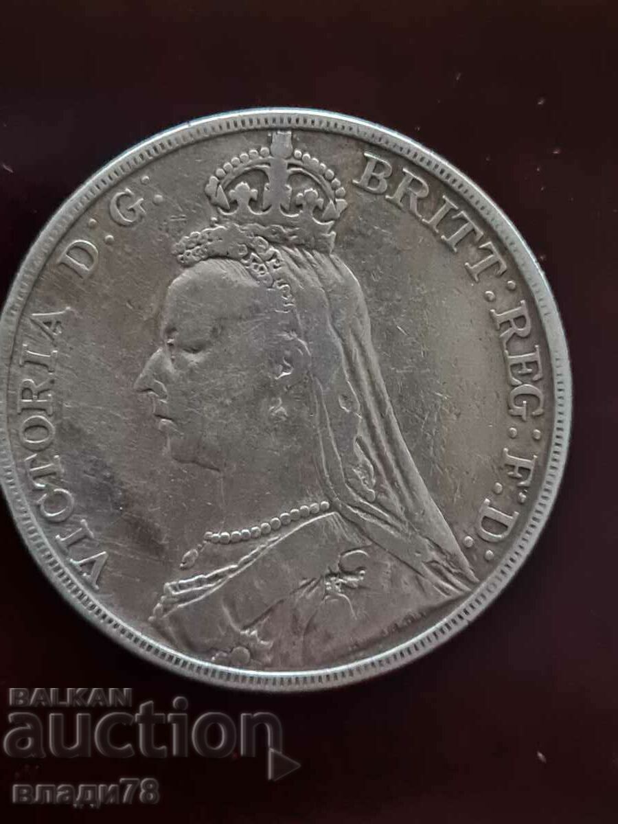 Silver coin 1 crown 1891