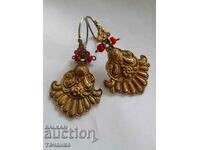 Renaissance earrings 19th century. mercury gilding, BZC