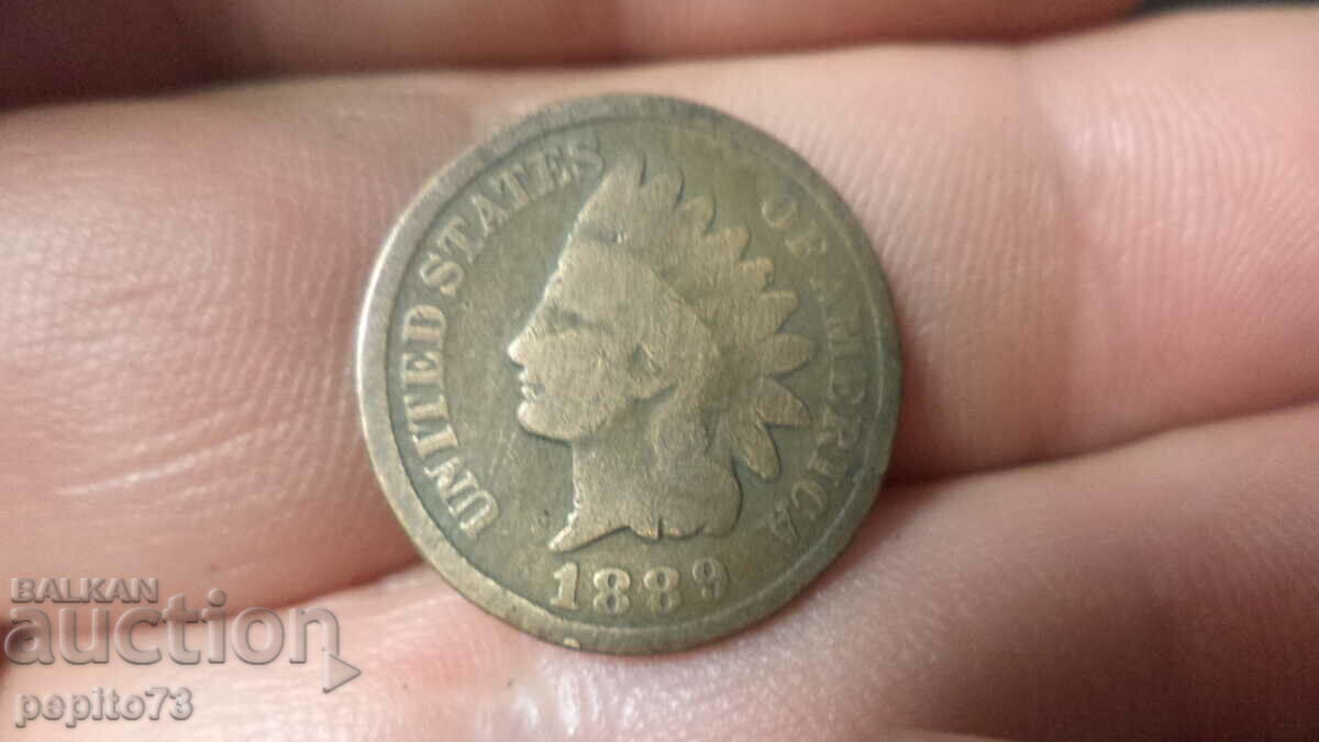 US 1 cent, 1889