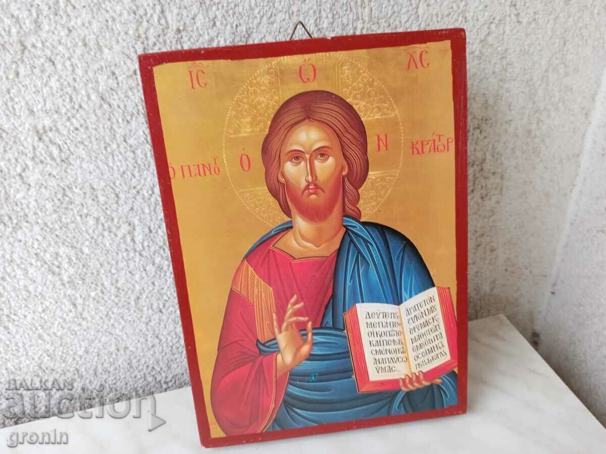 Wooden Icon, Jesus Christ - 6