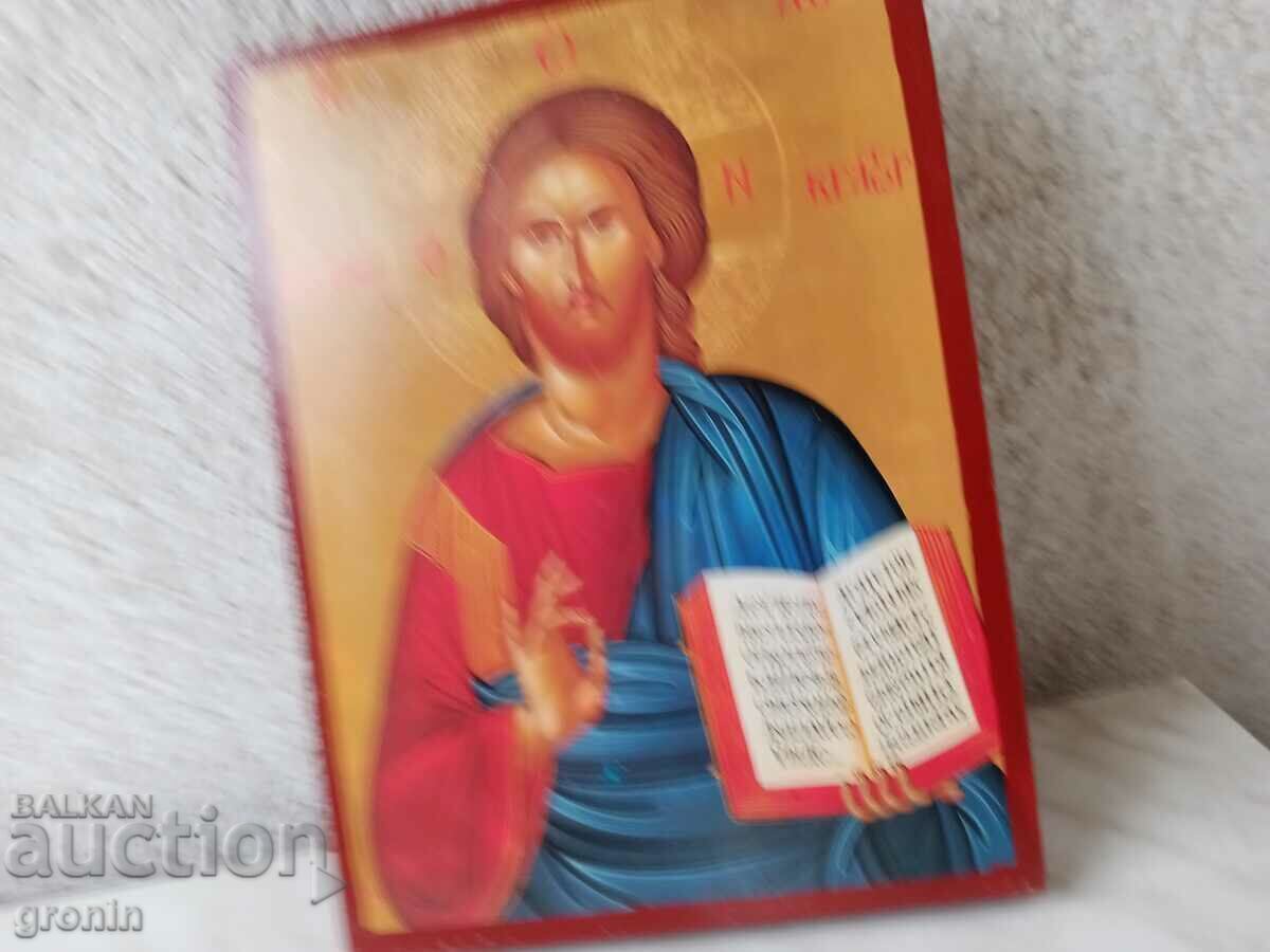 Wooden Icon, Jesus Christ - 7