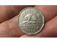 Canada 5 cenți, 1946-1947