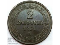 2 bayoko 1851 Vatican 34mm bronze