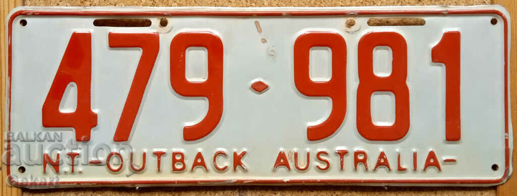 Australian registration number NORTHERN TERRITORY