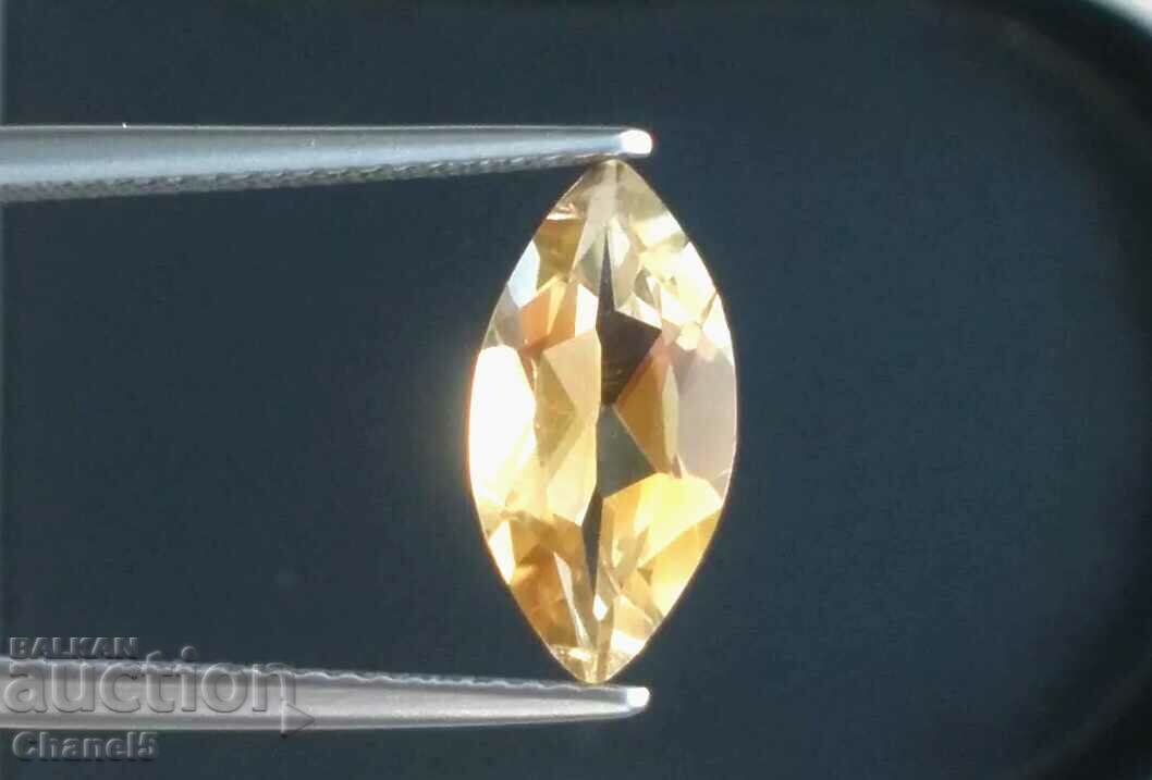 NATURAL CITRINE - MARQUIS - BRAZIL - 0.50 CARAT (347) with price 12.90 BGN | € 6.60 NATURAL CITRINE - MARQUIS - BRAZIL - 0.50 CARAT (347) with price 12.90 BGN | € 6.60