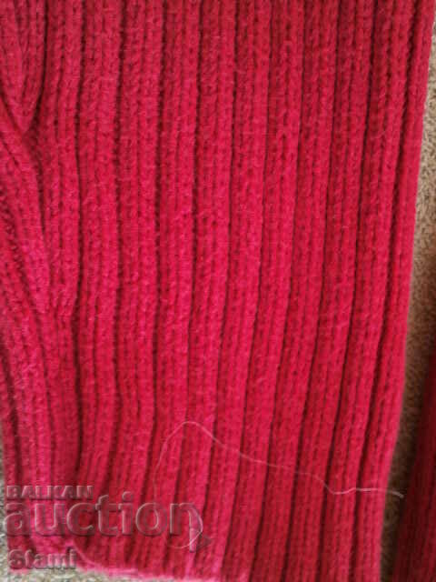 Blouse Bershka wine red polo collar color size L/40 - 5