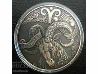 Belarus. 1 ruble 2014 Aries zodiac sign. BU.