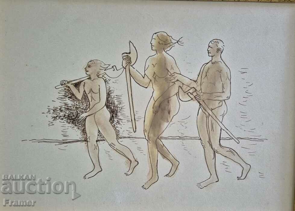 Dimitar Kazakov 1933-1992 NERO with his Family 1960s with price 1390.00 BGN | € 710.70 Dimitar Kazakov 1933-1992 NERO with his Family 1960s with price 1390.00 BGN | € 710.70