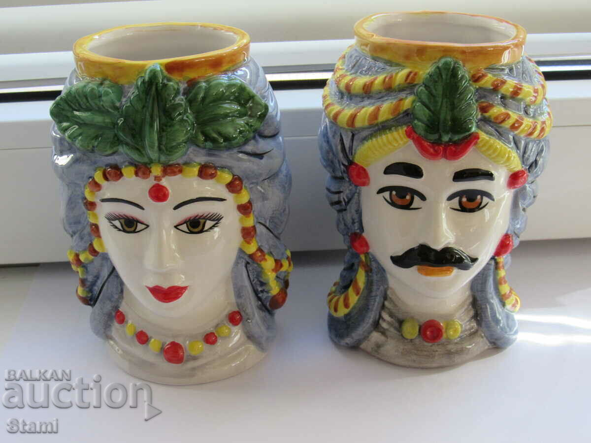 Set of two Moorish vases from Sicily, Italy-1 with price 79.00 BGN | € 40.39