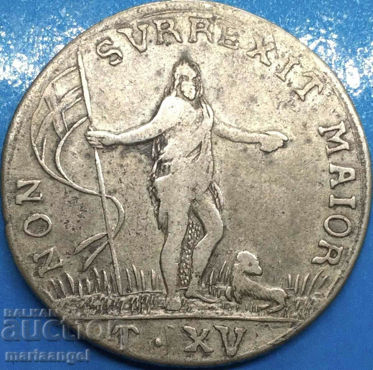 Malta 15 Tare 1757 Marele Maestru Emmanuel Pinto 32mm 14.42y