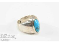 Old silver RING, silver and turquoise, Mexico 12/9/2024