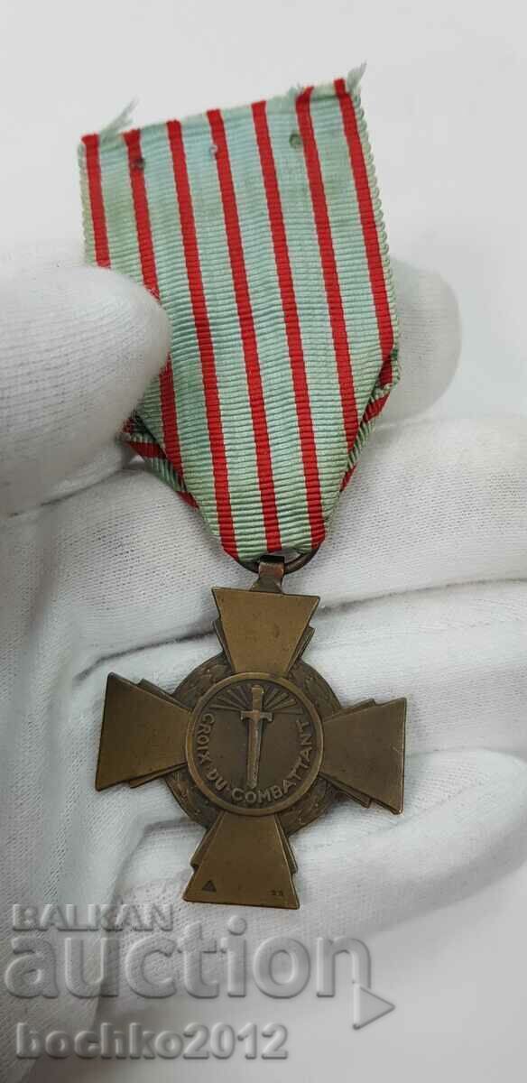 Collectible military bronze medal, order - France - 6