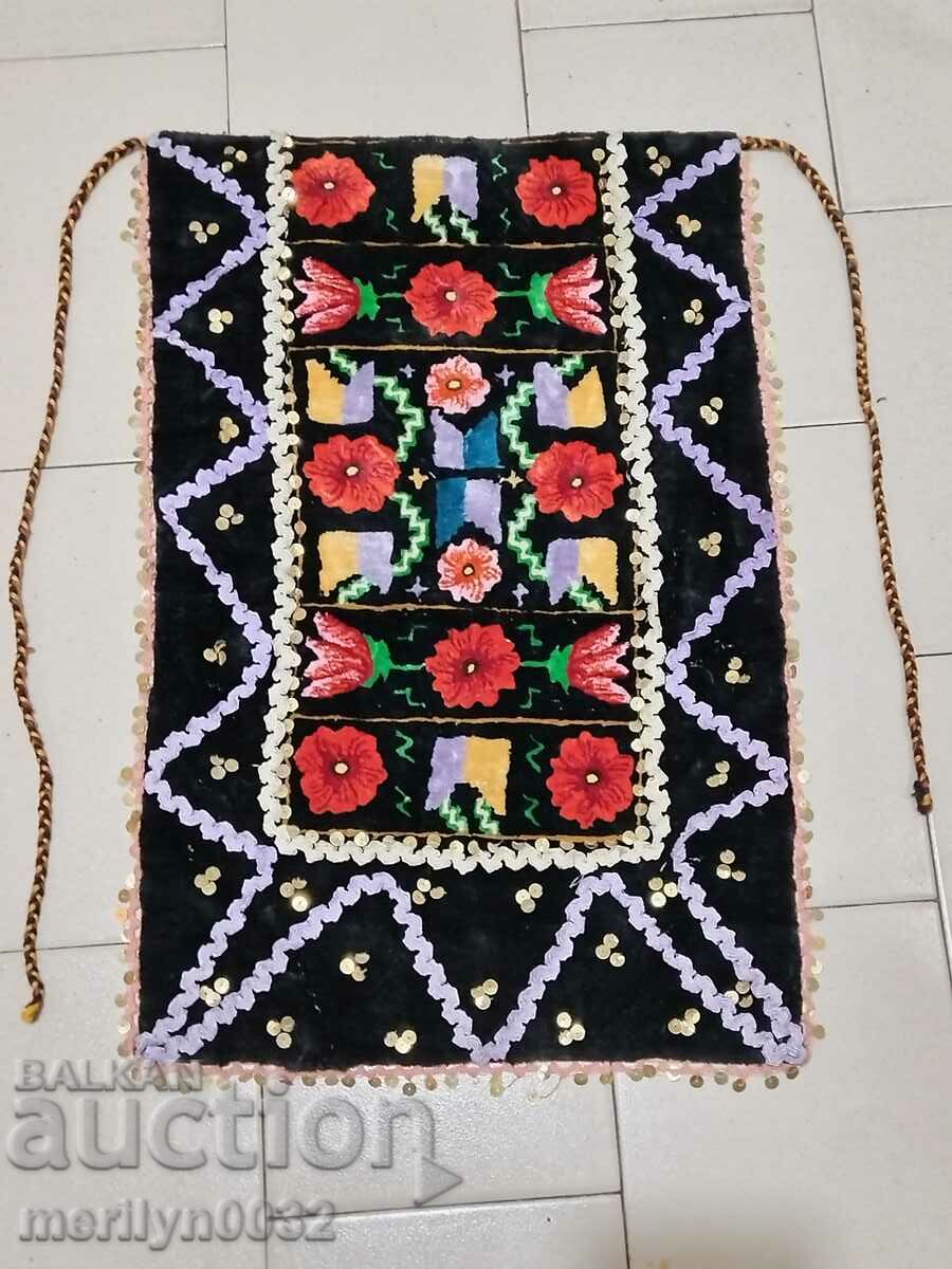 Broderie vechi șorț beteală, costum, pânză