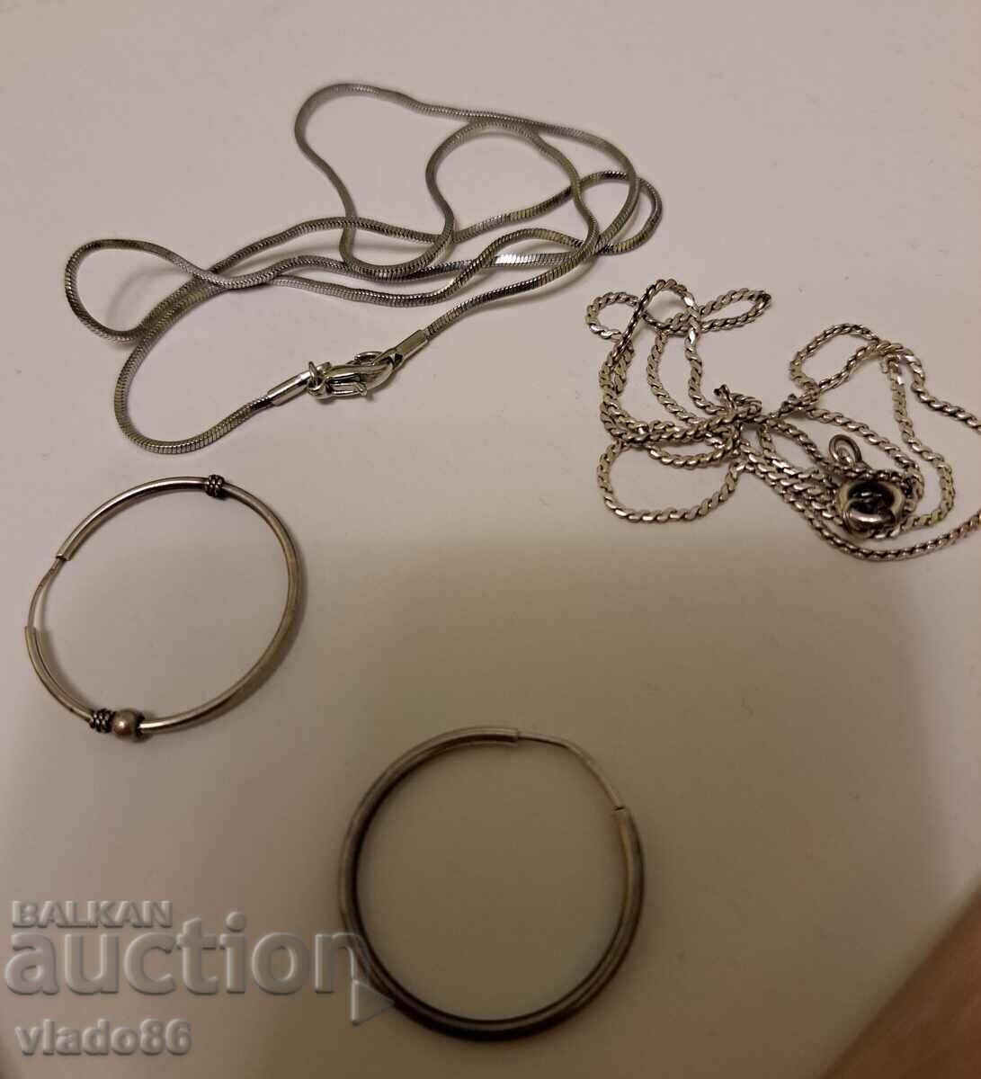 Delivery of Women's silver jewelry, earrings, necklaces, chains Delivery of Women's silver jewelry, earrings, necklaces, chains