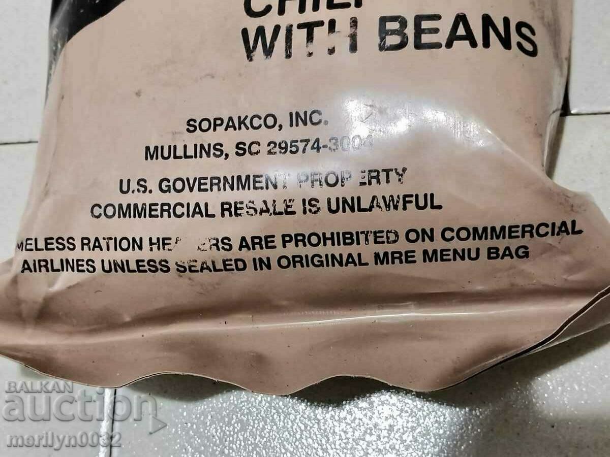 Delivery of US Army Dry Food Pack USA