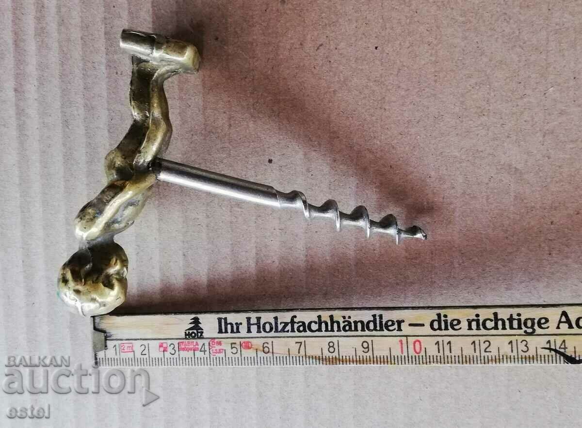 Auction Corkscrew for bottles - bronze Auction Corkscrew for bottles - bronze